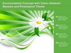 Environmental concept with green abstract meadow and powerpoint theme
