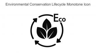 Environmental Conservation Lifecycle Monotone Icon In Powerpoint Pptx Png And Editable Eps Format