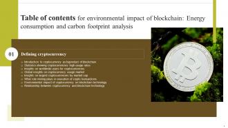 Environmental Impact Of Blockchain Energy Consumption And Carbon Footprint Analysis BCT CD Engaging Professional
