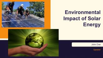 Environmental Impact Of Solar Energy PPT Summary AT