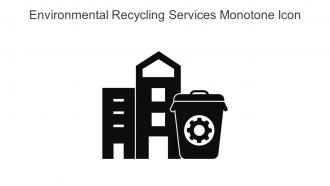 Environmental Recycling Services Monotone Icon In Powerpoint Pptx Png And Editable Eps Format