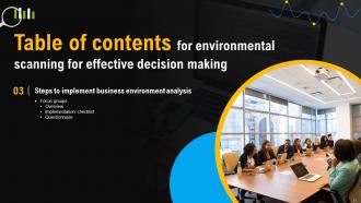 Environmental Scanning For Effective Decision Making Powerpoint Presentation Slides Pre designed Template