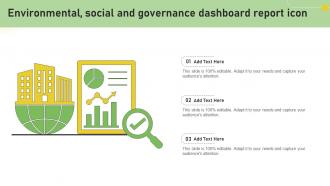Environmental Social And Governance Dashboard Report Icon