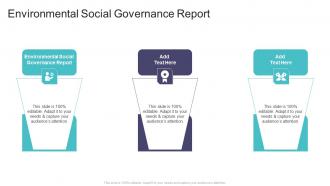 Environmental Social Governance Report In Powerpoint And Google Slides Cpb