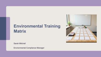 Environmental Training Matrix PPT Presentation VA