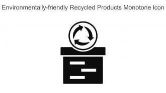 Environmentally Friendly Recycled Products Monotone Icon In Powerpoint Pptx Png And Editable Eps Format