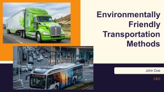 Environmentally Friendly Transportation Methods PPT Structure AT