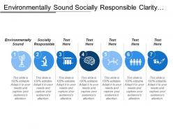 Environmentally sound socially responsible clarity responsibility mutual understanding