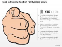 Eo hand in pointing position for business views powerpoint template