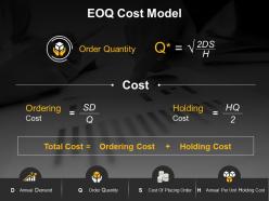 Eoq cost model ppt background designs