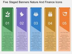 Ep five staged banners nature and finance icons flat powerpoint design