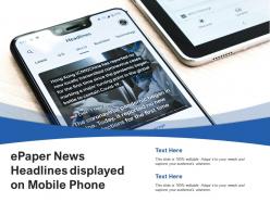 Epaper news headlines displayed on mobile phone