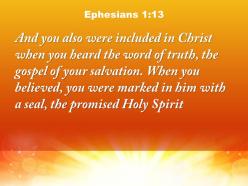 Ephesians 1 13 you were marked in him powerpoint church sermon