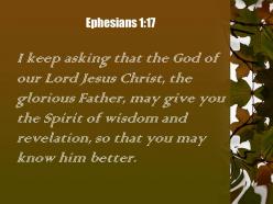 Ephesians 1 17 so that you may know powerpoint church sermon