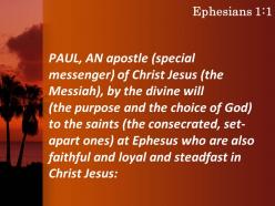 Ephesians 1 1 the faithful in christ jesus powerpoint church sermon