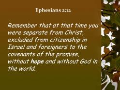 Ephesians 2 12 the promise without hope and without powerpoint church sermon
