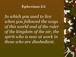 Ephesians 2 2 the spirit who is now powerpoint church sermon