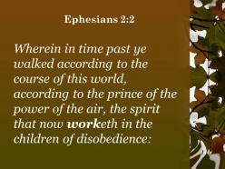 Ephesians 2 2 the spirit who is now powerpoint church sermon