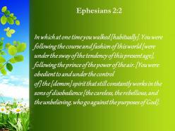 Ephesians 2 2 who is now at work powerpoint church sermon
