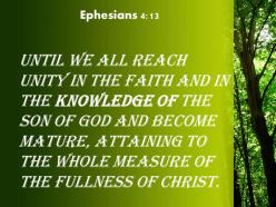 Ephesians 4 13 the whole measure of the powerpoint church sermon
