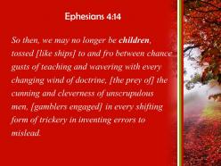 Ephesians 4 14 people in their deceitful scheming powerpoint church sermon