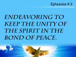 Ephesians 4 3 the spirit through the bond powerpoint church sermon