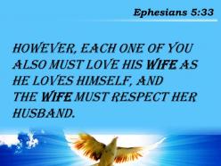 Ephesians 5 33 the wife must respect powerpoint church sermon