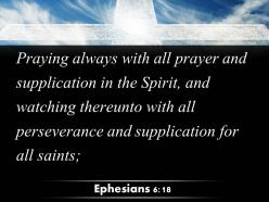 Ephesians 6 18 the spirit on all occasions powerpoint church sermon