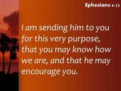 Ephesians 6 22 this very purpose powerpoint church sermon