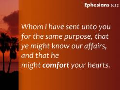 Ephesians 6 22 this very purpose powerpoint church sermon