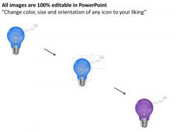 Eq light bulb growth arrow and icons powerpoint template