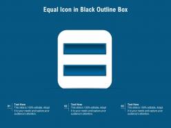 Equal icon in black outline box