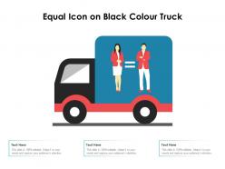 Equal icon on black colour truck