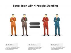 Equal icon with 4 people standing