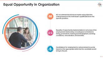 Equal opportunity in organization and recruitment criteria edu ppt