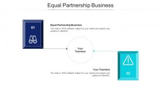 Equal Partnership Business Ppt Powerpoint Presentation File Icons Cpb