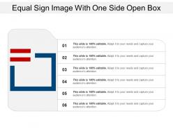 Equal Sign Image With One Side Open Box