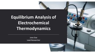 Equilibrium Analysis Of Electrochemical Thermodynamics PPT Template AT