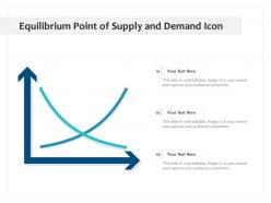 Equilibrium point of supply and demand icon