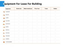 Equipment for lease for building ppt powerpoint presentation file files