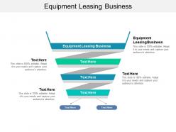 Equipment leasing business ppt powerpoint presentation outline clipart images cpb