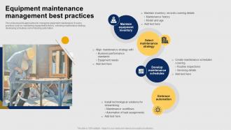 Equipment Maintenance Management Best Practices