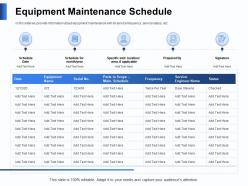 Equipment maintenance schedule area ppt powerpoint presentation example introduction