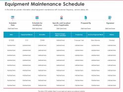 Equipment maintenance schedule ppt powerpoint presentation gallery smartart