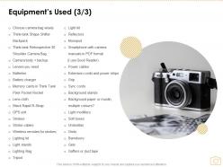 Equipments used management ppt powerpoint presentation portfolio