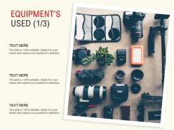 Equipments used management ppt powerpoint presentation slides