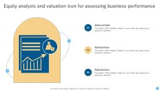 Equity Analysis And Valuation Icon For Assessing Business Performance