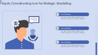 Equity Crowdfunding Icon For Strategic Storytelling