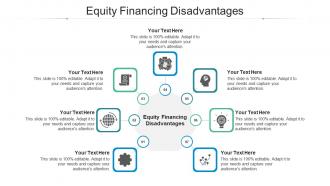 Equity financing disadvantages ppt powerpoint presentation infographic download cpb