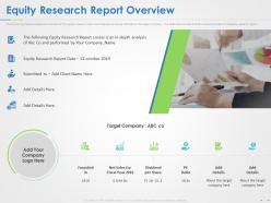 Equity research report overview ppt powerpoint presentation good